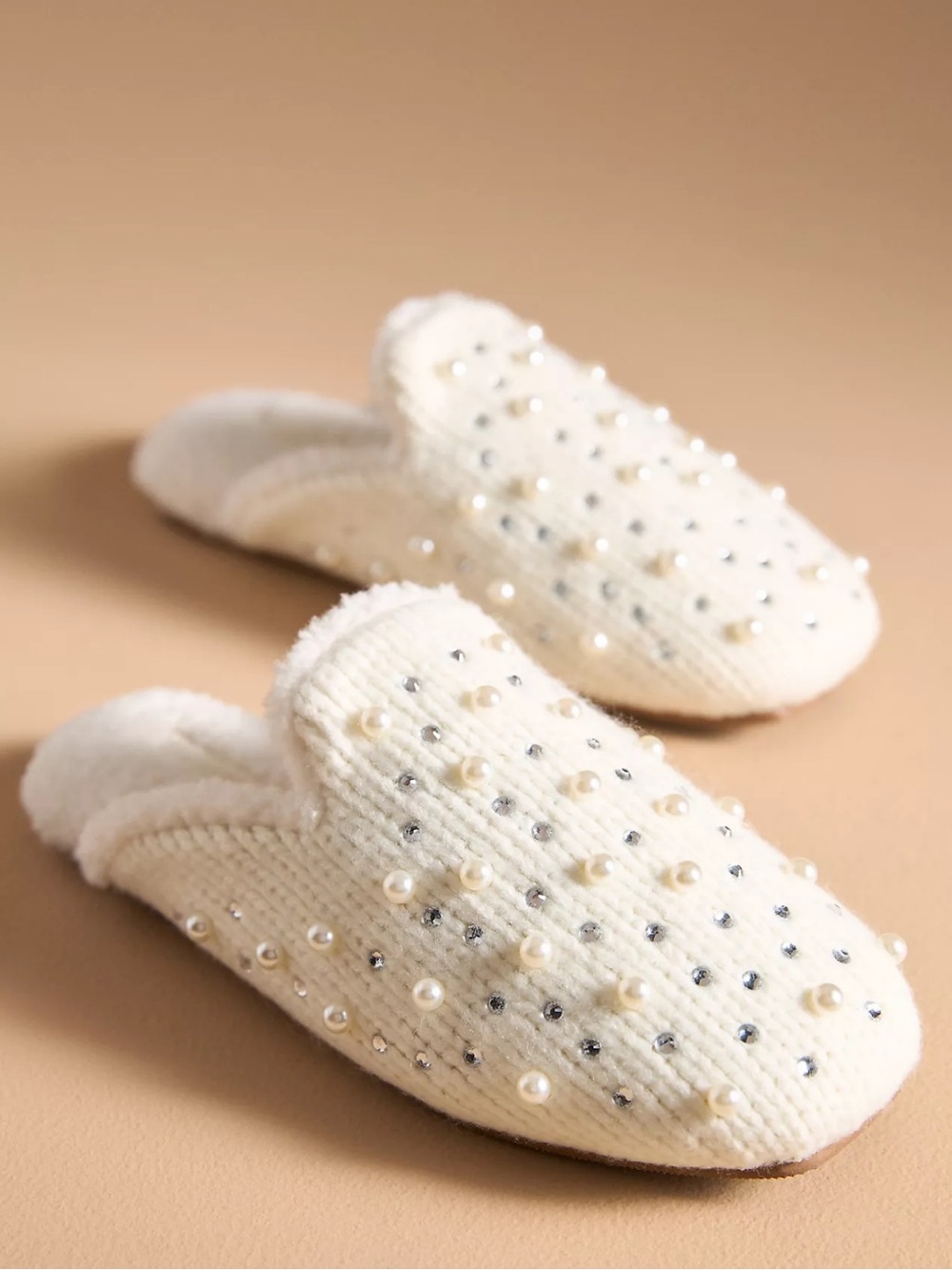 Maeve Embellished Knit Slippers